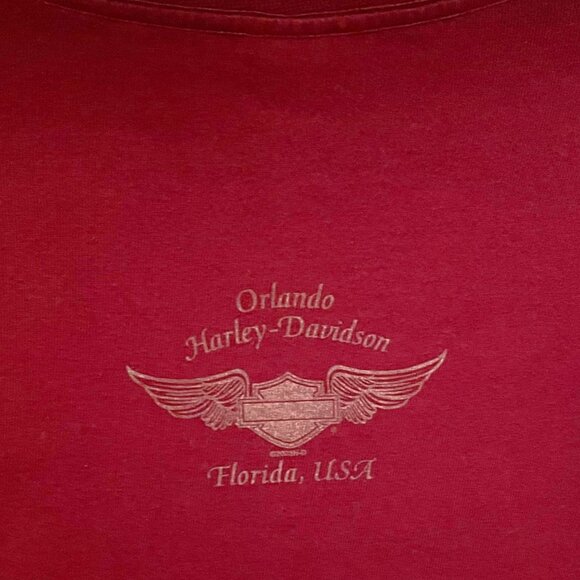 VTG Holoubek 2002 HARLEY-DAVIDSON Women’s 2X Red LS Top Orlando FL USA - Picture 5 of 9